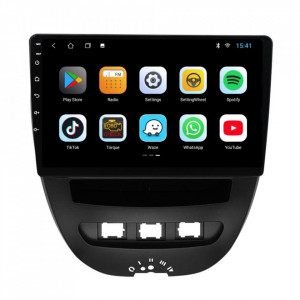 Navigatie dedicata cu Android Toyota Aygo 2005 - 2014, 1GB RAM, Radio GPS Dual Zone, Display HD 10" Touchscreen, Internet Wi-Fi, Bluetooth, MirrorLink, USB, Waze