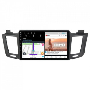 Navigatie dedicata cu Android Toyota Rav4 IV 2013 - 2018, 2GB RAM, Radio GPS Dual Zone, Display HD 10" Touchscreen, Internet Wi-Fi, Bluetooth, MirrorLink, USB, Waze