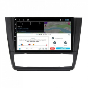 Navigatie dedicata cu Android BMW Seria 1 (E81 / E87) 2007 - 2013, clima automata, 1GB RAM, Radio GPS Dual Zone, Display HD 9" Touchscreen, Internet Wi-Fi, Bluetooth, MirrorLink, USB, Waze