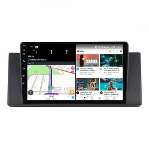 Navigatie dedicata cu Android BMW Seria 5 (E39) 1995 - 2003, 4GB RAM, Radio GPS Dual Zone, Display HD IPS 9" Touchscreen, Internet Wi-Fi si slot SIM 4G, Bluetooth, MirrorLink, USB, Waze