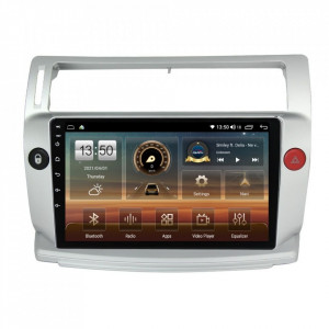 Navigatie dedicata cu Android Citroen C4 I 2004 - 2009, 8GB RAM, Radio GPS Dual Zone, Display HD IPS 9" Touchscreen, Internet Wi-Fi si slot SIM 4G, Bluetooth, MirrorLink, USB, Waze