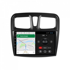 Navigatie dedicata cu Android Dacia Logan II 2012 - 2020, 1GB RAM, Radio GPS Dual Zone, Display HD 10" Touchscreen, Internet Wi-Fi, Bluetooth, MirrorLink, USB, Waze