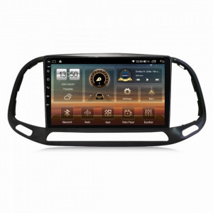 Navigatie dedicata cu Android Fiat Doblo dupa 2015, 8GB RAM, Radio GPS Dual Zone, Display HD IPS 9" Touchscreen, Internet Wi-Fi si slot SIM 4G, Bluetooth, MirrorLink, USB, Waze