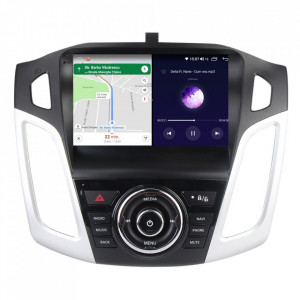 Navigatie dedicata cu Android Ford Focus III 2011 - 2018, 8GB RAM, Radio GPS Dual Zone, Display HD IPS 9" Touchscreen, Internet Wi-Fi si slot SIM 4G, Bluetooth, MirrorLink, USB, Waze