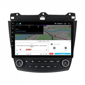 Navigatie dedicata cu Android Honda Accord VII 2003 - 2008, 8GB RAM, Radio GPS Dual Zone, Display HD IPS 10" Touchscreen, Internet Wi-Fi si slot SIM 4G, Bluetooth, MirrorLink, USB, Waze