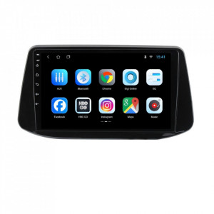 Navigatie dedicata cu Android Hyundai i30 dupa 2017, 2GB RAM, Radio GPS Dual Zone, Display HD 9" Touchscreen, Internet Wi-Fi, Bluetooth, MirrorLink, USB, Waze