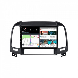 Navigatie dedicata cu Android Hyundai Santa Fe II 2006 - 2012, 4GB RAM, Radio GPS Dual Zone, Display HD IPS 9" Touchscreen, Internet Wi-Fi si slot SIM 4G, Bluetooth, MirrorLink, USB, Waze