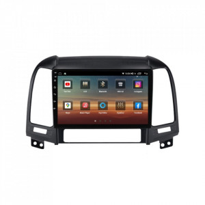 Navigatie dedicata cu Android Hyundai Santa Fe II 2006 - 2012, 8GB RAM, Radio GPS Dual Zone, Display HD IPS 9" Touchscreen, Internet Wi-Fi si slot SIM 4G, Bluetooth, MirrorLink, USB, Waze