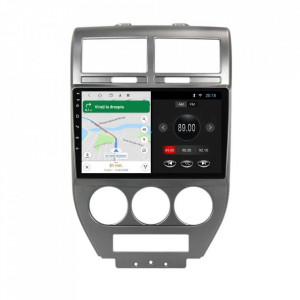 Navigatie dedicata cu Android Jeep Compass I 2006 - 2010, 2GB RAM, Radio GPS Dual Zone, Display HD 10" Touchscreen, Internet Wi-Fi, Bluetooth, MirrorLink, USB, Waze