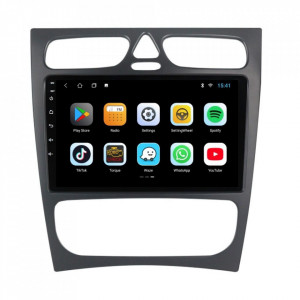 Navigatie dedicata cu Android Mercedes C-Class W203 2000 - 2004, 1GB RAM, Radio GPS Dual Zone, Display HD 9" Touchscreen, Internet Wi-Fi, Bluetooth, MirrorLink, USB, Waze