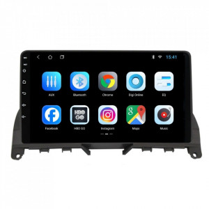 Navigatie dedicata cu Android Mercedes C-Class W204 2007 - 2011, 2GB RAM, Radio GPS Dual Zone, Display HD 9" Touchscreen, Internet Wi-Fi, Bluetooth, MirrorLink, USB, Waze