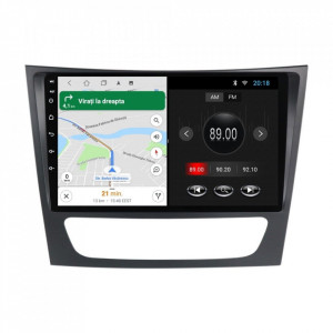 Navigatie dedicata cu Android Mercedes E-Class W211 2002 - 2009, 2GB RAM, Radio GPS Dual Zone, Display HD 9" Touchscreen, Internet Wi-Fi, Bluetooth, MirrorLink, USB, Waze