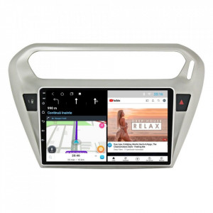 Navigatie dedicata cu Android Peugeot 301 dupa 2012, 2GB RAM, Radio GPS Dual Zone, Display HD 9" Touchscreen, Internet Wi-Fi, Bluetooth, MirrorLink, USB, Waze
