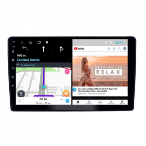 Navigatie dedicata cu Android Peugeot 307 2000 - 2013, negru, 2GB RAM, Radio GPS Dual Zone, Display HD 9" Touchscreen, Internet Wi-Fi, Bluetooth, MirrorLink, USB, Waze