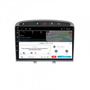 Navigatie dedicata cu Android Peugeot 308 I 2007 - 2013, 2GB RAM, Radio GPS Dual Zone, Display HD 9" Touchscreen, Internet Wi-Fi, Bluetooth, MirrorLink, USB, Waze