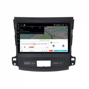 Navigatie dedicata cu Android Peugeot 4007 2007 - 2013, 4GB RAM, Radio GPS Dual Zone, Display HD IPS 9" Touchscreen, Internet Wi-Fi si slot SIM 4G, Bluetooth, MirrorLink, USB, Waze