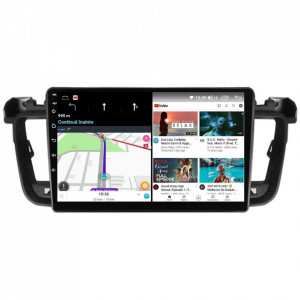 Navigatie dedicata cu Android Peugeot 508 I 2010 - 2018, 4GB RAM, Radio GPS Dual Zone, Display HD IPS 9" Touchscreen, Internet Wi-Fi si slot SIM 4G, Bluetooth, MirrorLink, USB, Waze
