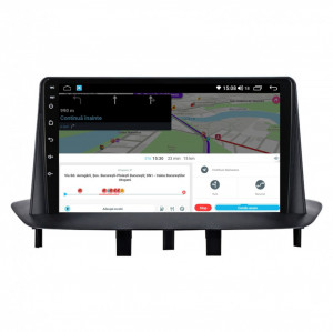 Navigatie dedicata cu Android Renault Fluence 2009 - 2016, 8GB RAM, Radio GPS Dual Zone, Display HD IPS 9" Touchscreen, Internet Wi-Fi si slot SIM 4G, Bluetooth, MirrorLink, USB, Waze