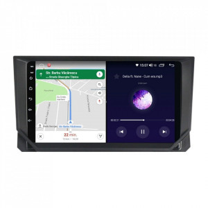 Navigatie dedicata cu Android Seat Ibiza V dupa 2017, 4GB RAM, Radio GPS Dual Zone, Display HD IPS 9" Touchscreen, Internet Wi-Fi si slot SIM 4G, Bluetooth, MirrorLink, USB, Waze