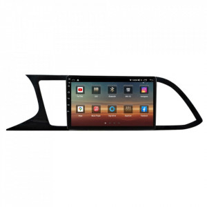 Navigatie dedicata cu Android Seat Leon 5F 2013 - 2020, 8GB RAM, Radio GPS Dual Zone, Display HD IPS 9" Touchscreen, Internet Wi-Fi si slot SIM 4G, Bluetooth, MirrorLink, USB, Waze