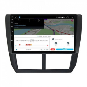 Navigatie dedicata cu Android Subaru Impreza / XV / WRX 2007 - 2014, 4GB RAM, Radio GPS Dual Zone, Display HD IPS 9" Touchscreen, Internet Wi-Fi si slot SIM 4G, Bluetooth, MirrorLink, USB, Waze