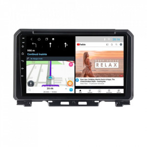 Navigatie dedicata cu Android Suzuki Jimny dupa 2018, 1GB RAM, Radio GPS Dual Zone, Display HD 9" Touchscreen, Internet Wi-Fi, Bluetooth, MirrorLink, USB, Waze
