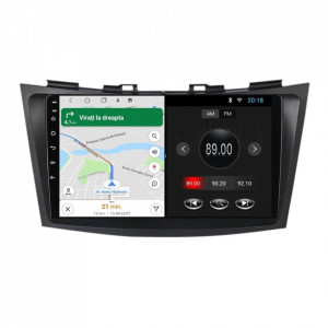 Navigatie dedicata cu Android Suzuki Swift IV 2010 - 2017, 1GB RAM, Radio GPS Dual Zone, Display HD 9" Touchscreen, Internet Wi-Fi, Bluetooth, MirrorLink, USB, Waze