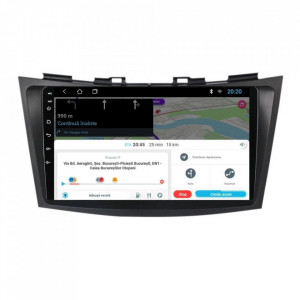 Navigatie dedicata cu Android Suzuki Swift IV 2010 - 2017, 1GB RAM, Radio GPS Dual Zone, Display HD 9" Touchscreen, Internet Wi-Fi, Bluetooth, MirrorLink, USB, Waze