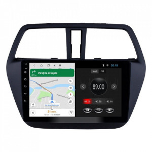 Navigatie dedicata cu Android Suzuki SX4 S-Cross dupa 2013, 1GB RAM, Radio GPS Dual Zone, Display HD 9" Touchscreen, Internet Wi-Fi, Bluetooth, MirrorLink, USB, Waze