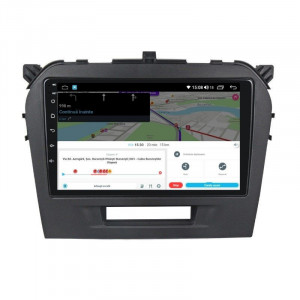 Navigatie dedicata cu Android Suzuki Vitara dupa 2015, 8GB RAM, Radio GPS Dual Zone, Display HD IPS 9" Touchscreen, Internet Wi-Fi si slot SIM 4G, Bluetooth, MirrorLink, USB, Waze