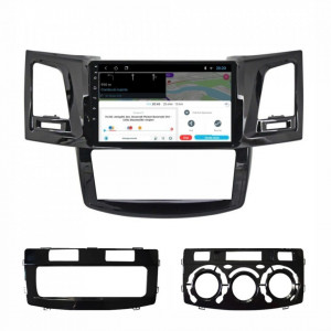 Navigatie dedicata cu Android Toyota Hilux VII 2004 - 2015, 1GB RAM, Radio GPS Dual Zone, Display HD 9" Touchscreen, Internet Wi-Fi, Bluetooth, MirrorLink, USB, Waze