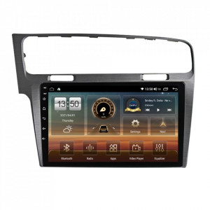 Navigatie dedicata cu Android VW Golf VII 2012 - 2019, argintiu, 4GB RAM, Radio GPS Dual Zone, Display HD IPS 10" Touchscreen, Internet Wi-Fi si slot SIM 4G, Bluetooth, MirrorLink, USB, Waze