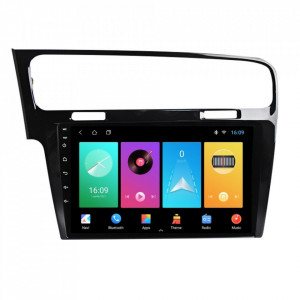 Navigatie dedicata cu Android VW Golf VII 2012 - 2019, negru, 2GB RAM, Radio GPS Dual Zone, Display HD 10" Touchscreen, Internet Wi-Fi, Bluetooth, MirrorLink, USB, Waze