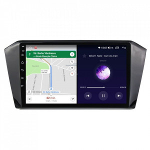 Navigatie dedicata cu Android VW Passat B8 dupa 2015, 6GB RAM, Radio GPS Dual Zone, Display HD IPS 10" Touchscreen, Internet Wi-Fi si slot SIM 4G, Bluetooth, MirrorLink, USB, Waze