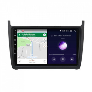 Navigatie dedicata cu Android VW Polo 6R 2009 - 2018, 4GB RAM, Radio GPS Dual Zone, Display HD IPS 9" Touchscreen, Internet Wi-Fi si slot SIM 4G, Bluetooth, MirrorLink, USB, Waze