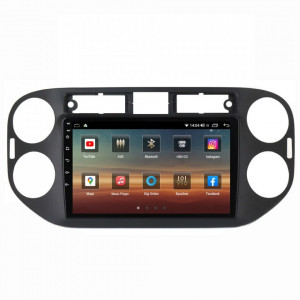 Navigatie dedicata cu Android VW Tiguan I 2012 - 2018, 8GB RAM, Radio GPS Dual Zone, Display HD IPS 9" Touchscreen, Internet Wi-Fi si slot SIM 4G, Bluetooth, MirrorLink, USB, Waze