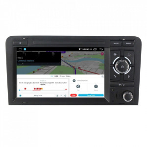 Navigatie dedicata cu Android Audi A3 (8P1) 2003 - 2013, 1GB RAM, Radio GPS Dual Zone, Display HD 7" Touchscreen, Internet Wi-Fi, Bluetooth, MirrorLink, USB, Waze