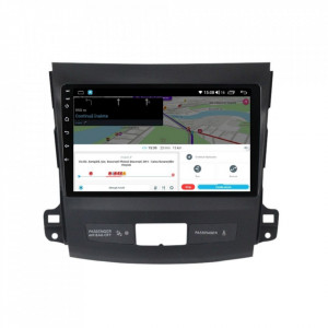 Navigatie dedicata cu Android Citroen C-Crosser 2007 - 2012, 6GB RAM, Radio GPS Dual Zone, Display HD IPS 9" Touchscreen, Internet Wi-Fi si slot SIM 4G, Bluetooth, MirrorLink, USB, Waze