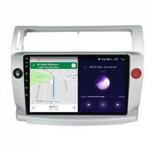 Navigatie dedicata cu Android Citroen C4 I 2004 - 2009, 4GB RAM, Radio GPS Dual Zone, Display HD IPS 9" Touchscreen, Internet Wi-Fi si slot SIM 4G, Bluetooth, MirrorLink, USB, Waze