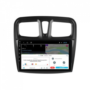 Navigatie dedicata cu Android Dacia Logan II 2012 - 2020, 2GB RAM, Radio GPS Dual Zone, Display HD 10" Touchscreen, Internet Wi-Fi, Bluetooth, MirrorLink, USB, Waze