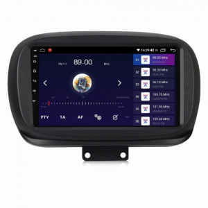 Navigatie dedicata cu Android Fiat 500X dupa 2014, 4GB RAM, Radio GPS Dual Zone, Display HD IPS 9" Touchscreen, Internet Wi-Fi si slot SIM 4G, Bluetooth, MirrorLink, USB, Waze