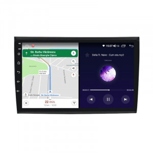 Navigatie dedicata cu Android Fiat Bravo 2007 - 2016, 8GB RAM, Radio GPS Dual Zone, Display HD IPS 9" Touchscreen, Internet Wi-Fi si slot SIM 4G, Bluetooth, MirrorLink, USB, Waze