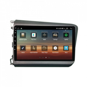 Navigatie dedicata cu Android Honda Civic IX Sedan 2011 - 2015, 6GB RAM, Radio GPS Dual Zone, Display HD IPS 9" Touchscreen, Internet Wi-Fi si slot SIM 4G, Bluetooth, MirrorLink, USB, Waze