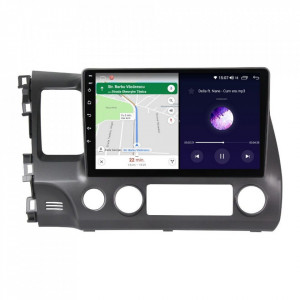 Navigatie dedicata cu Android Honda Civic VIII Sedan 2006 - 2011, 8GB RAM, Radio GPS Dual Zone, Display HD IPS 10" Touchscreen, Internet Wi-Fi si slot SIM 4G, Bluetooth, MirrorLink, USB, Waze