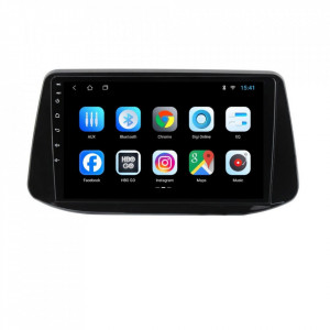 Navigatie dedicata cu Android Hyundai i30 dupa 2017, 1GB RAM, Radio GPS Dual Zone, Display HD 9" Touchscreen, Internet Wi-Fi, Bluetooth, MirrorLink, USB, Waze
