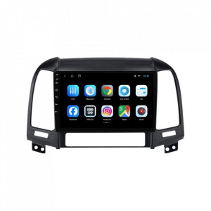 Navigatie dedicata cu Android Hyundai Santa Fe II 2006 - 2012, 2GB RAM, Radio GPS Dual Zone, Display HD 9" Touchscreen, Internet Wi-Fi, Bluetooth, MirrorLink, USB, Waze