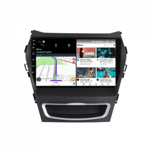 Navigatie dedicata cu Android Hyundai Santa Fe III / Grand Santa Fe 2012 - 2018, 6GB RAM, Radio GPS Dual Zone, Display HD IPS 9" Touchscreen, Internet Wi-Fi si slot SIM 4G, Bluetooth, MirrorLink, USB, Waze
