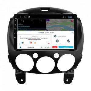 Navigatie dedicata cu Android Mazda 2 2007 - 2014, 1GB RAM, Radio GPS Dual Zone, Display HD 9" Touchscreen, Internet Wi-Fi, Bluetooth, MirrorLink, USB, Waze