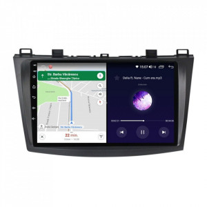Navigatie dedicata cu Android Mazda 3 2009 - 2013, 4GB RAM, Radio GPS Dual Zone, Display HD IPS 9" Touchscreen, Internet Wi-Fi si slot SIM 4G, Bluetooth, MirrorLink, USB, Waze