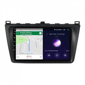 Navigatie dedicata cu Android Mazda 6 2008 - 2013, 6GB RAM, Radio GPS Dual Zone, Display HD IPS 9" Touchscreen, Internet Wi-Fi si slot SIM 4G, Bluetooth, MirrorLink, USB, Waze